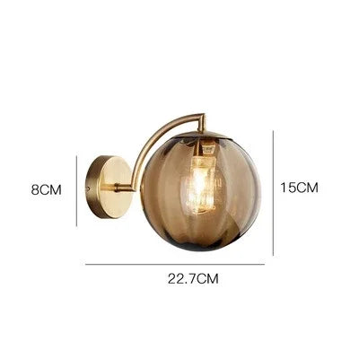 LumiVerre – Applique Murale LED en Verre, Design Élégant pour Salon et Couloir