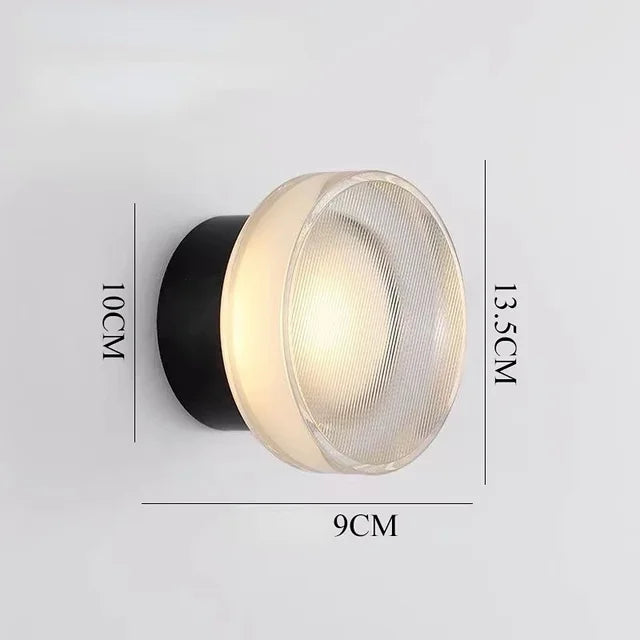 Applique LED Murale Ronde Métal Noir – Design Moderne 15W