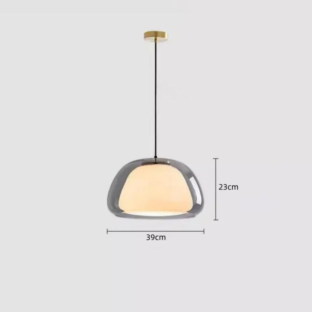 Suspension Moderne Verre Opalin Style Jelly Déco