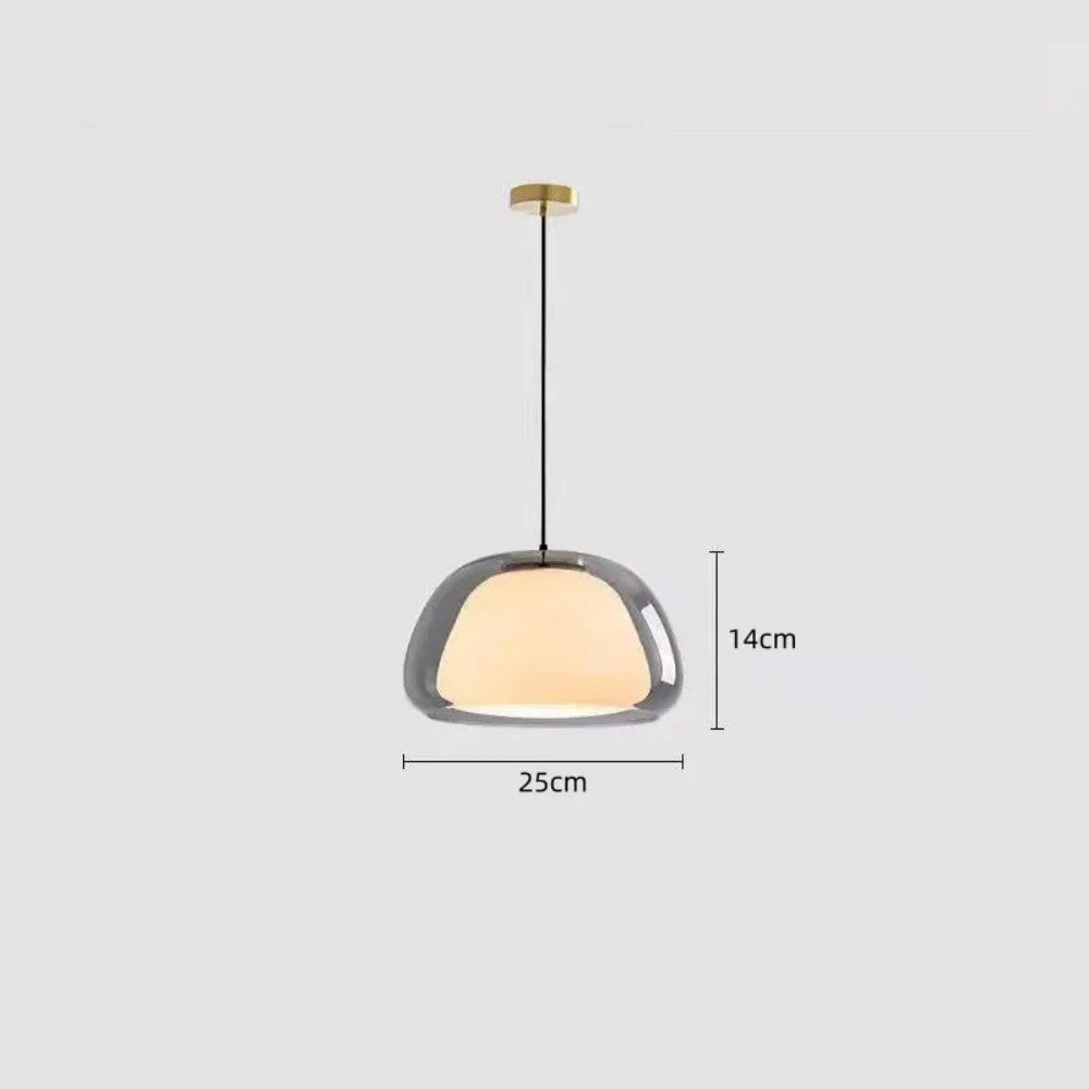 Suspension Moderne Verre Opalin Style Jelly Déco