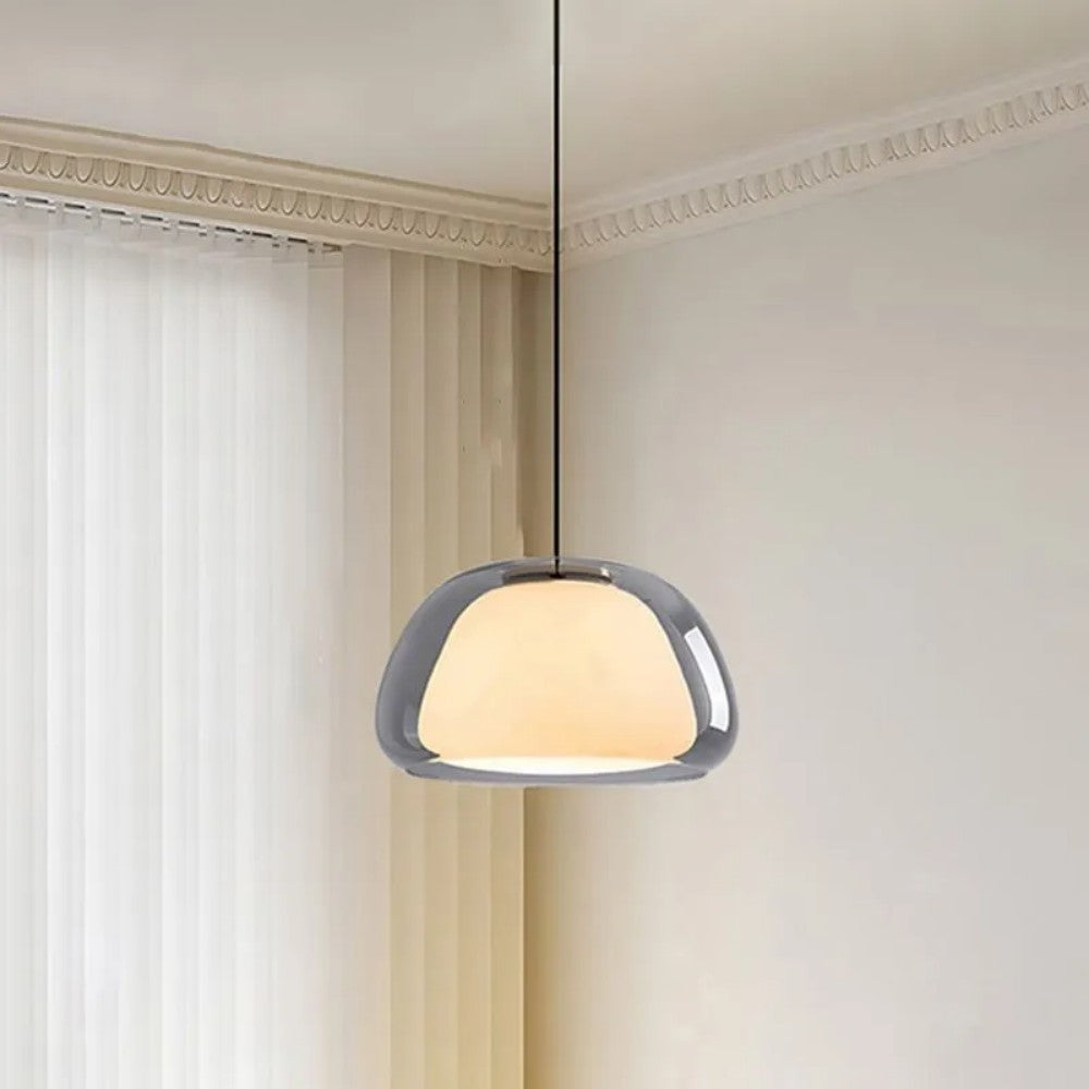 Suspension Moderne Verre Opalin Style Jelly Déco