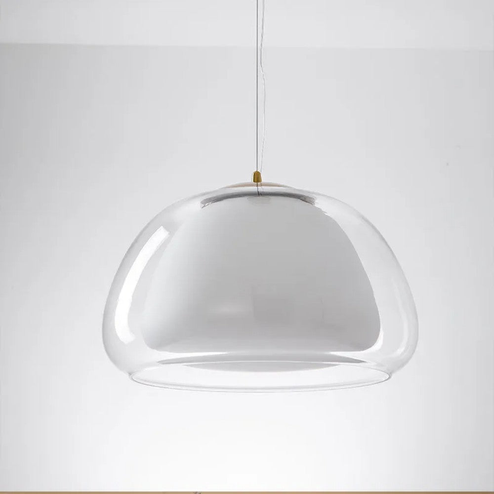 Suspension Moderne Verre Opalin Style Jelly Déco