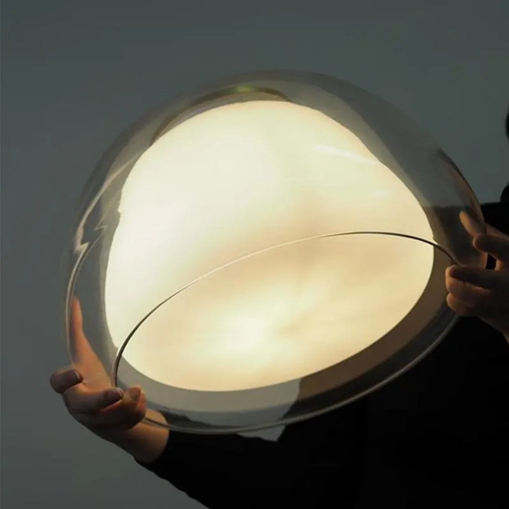 Suspension Moderne Verre Opalin Style Jelly Déco