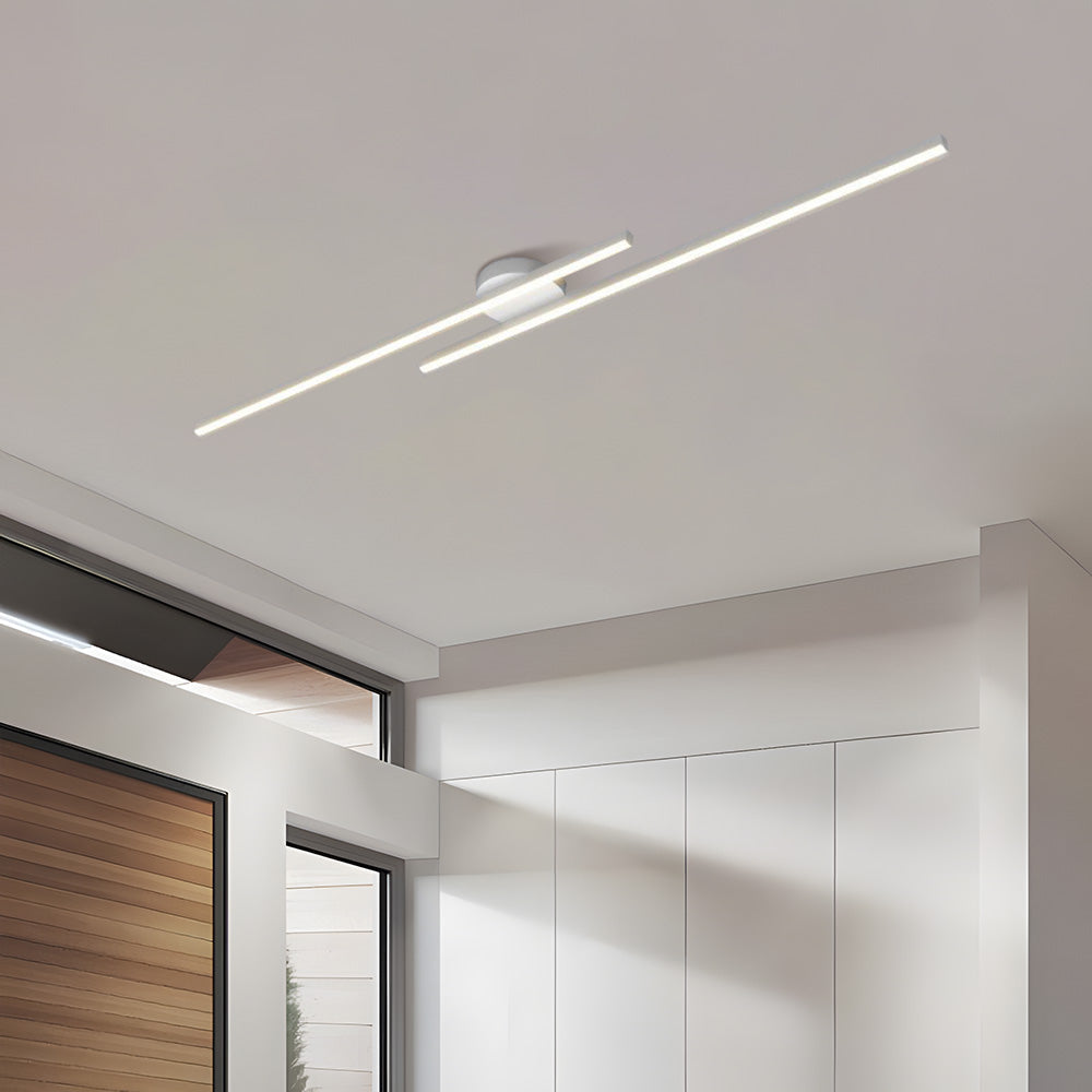 Plafonnier LED Moderne Aluminium Barre Semi-Encastré