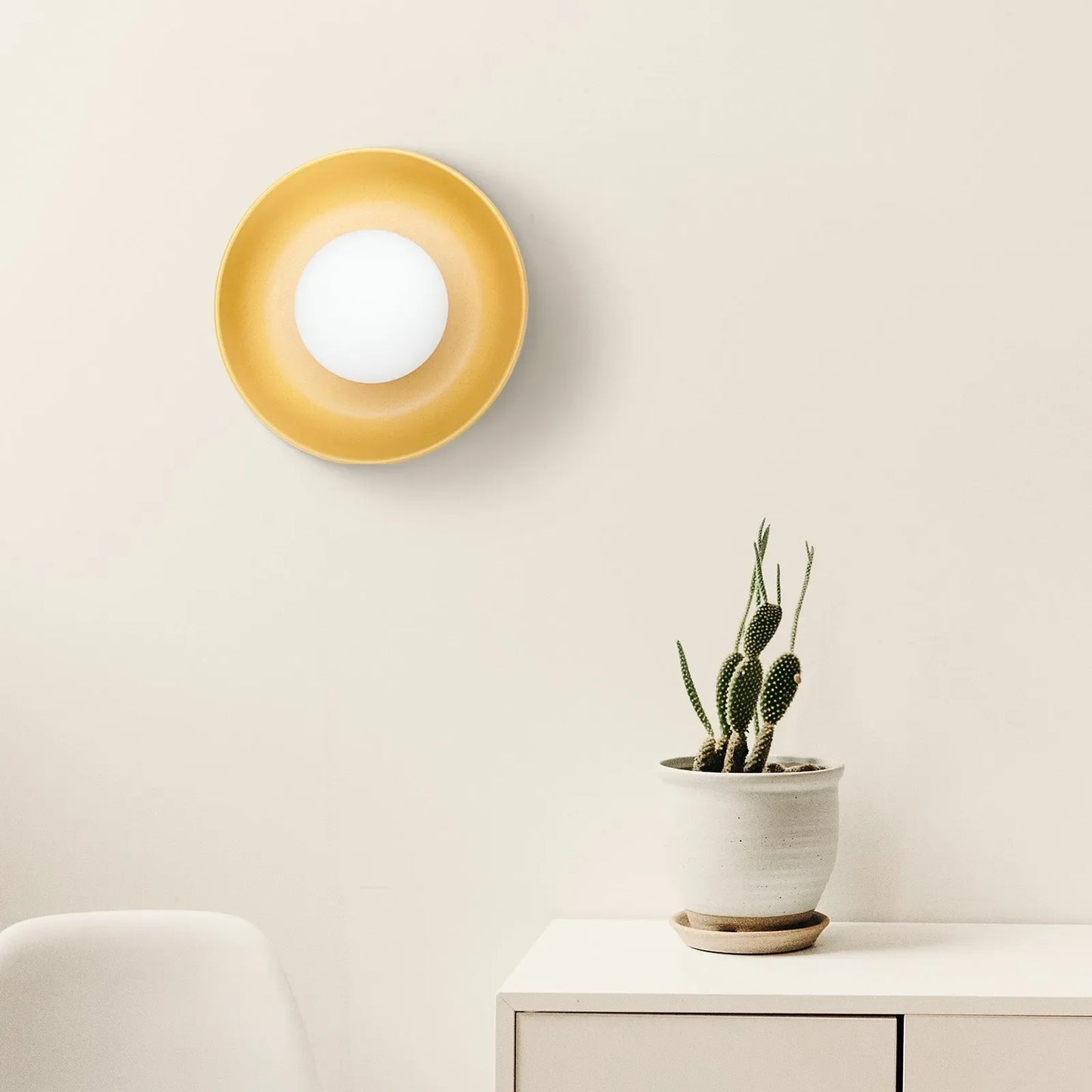 Applique Murale Ronde en Céramique, Style Minimaliste