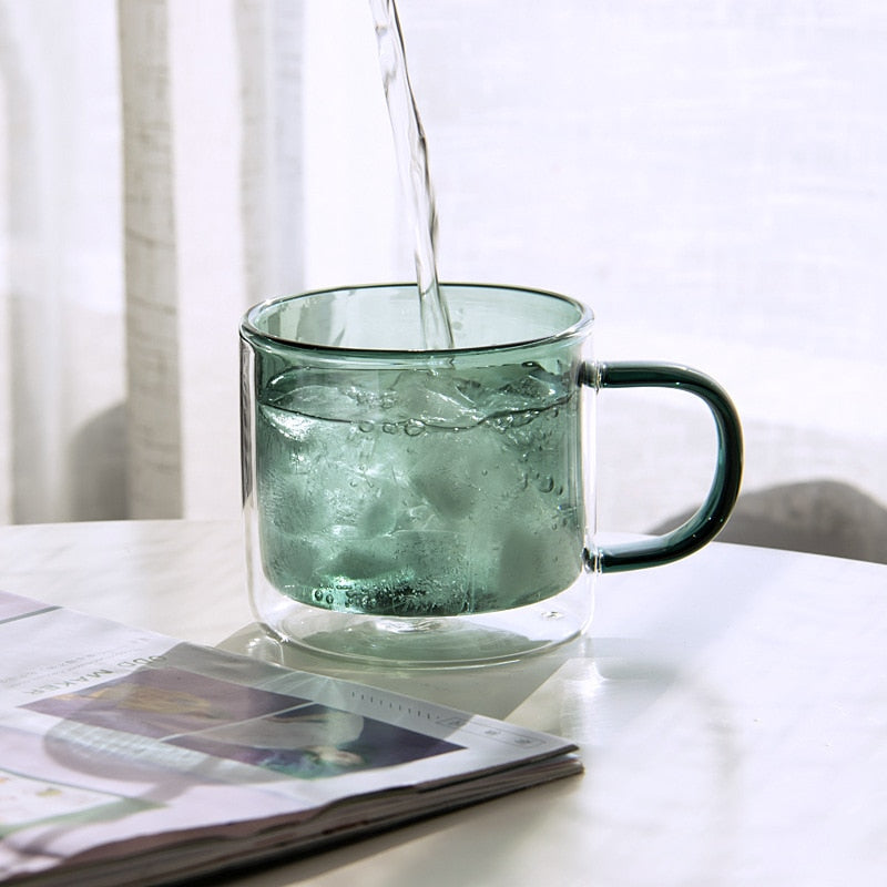 Mug Double Paroi en Verre Borosilicate 250ml