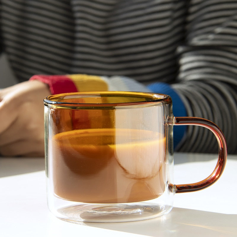 Mug Double Paroi en Verre Borosilicate 250ml