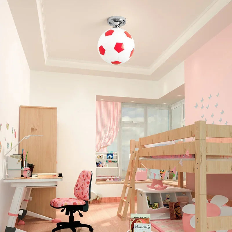 Plafonnier LED Enfant Ballon de Football, Chambre Sport