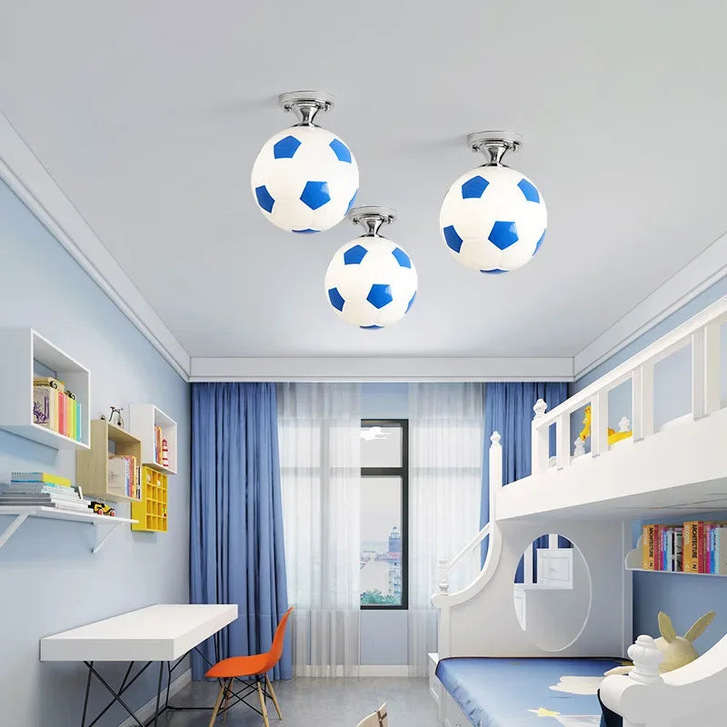 Plafonnier LED Enfant Ballon de Football, Chambre Sport