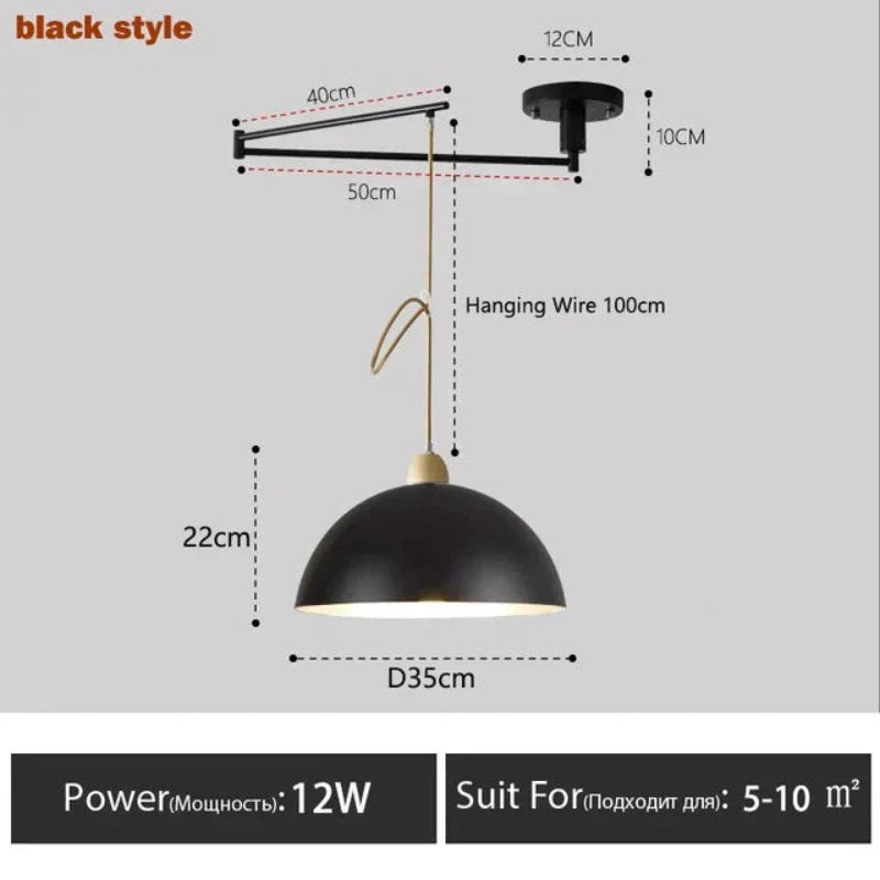 LumeFlex - Suspension Moderne avec Bras Ajustables