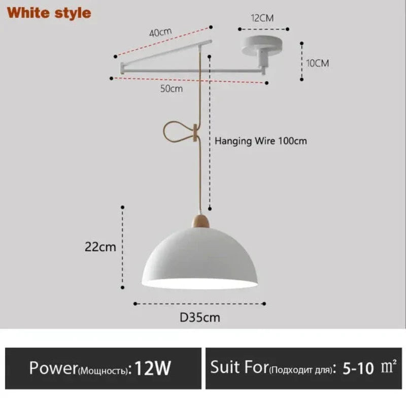 LumeFlex - Suspension Moderne avec Bras Ajustables