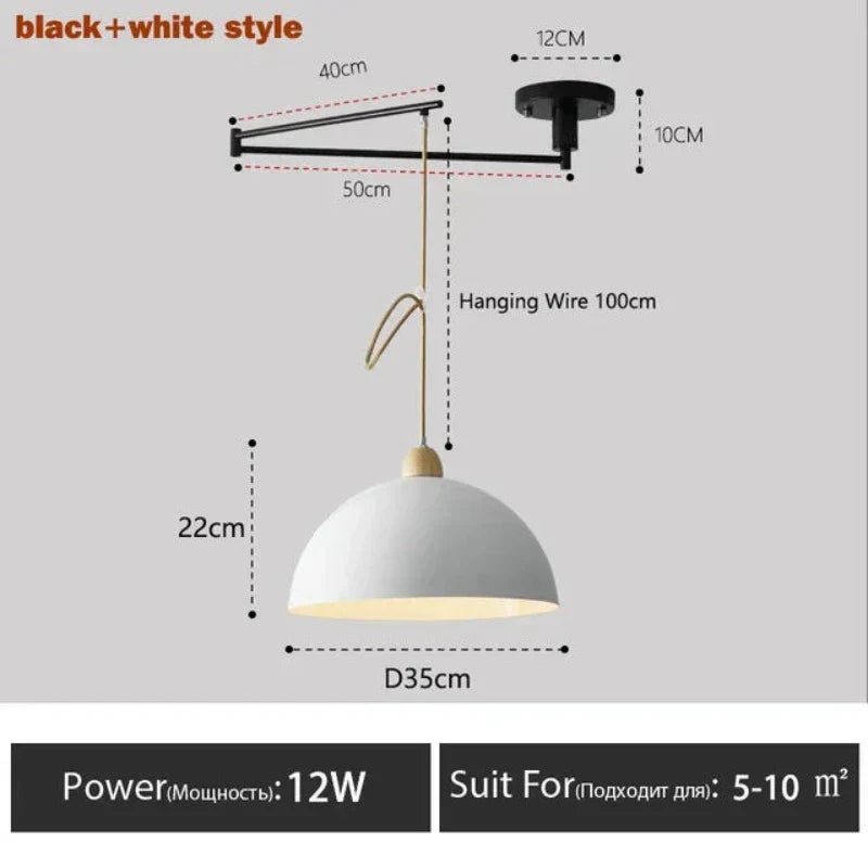 LumeFlex - Suspension Moderne avec Bras Ajustables