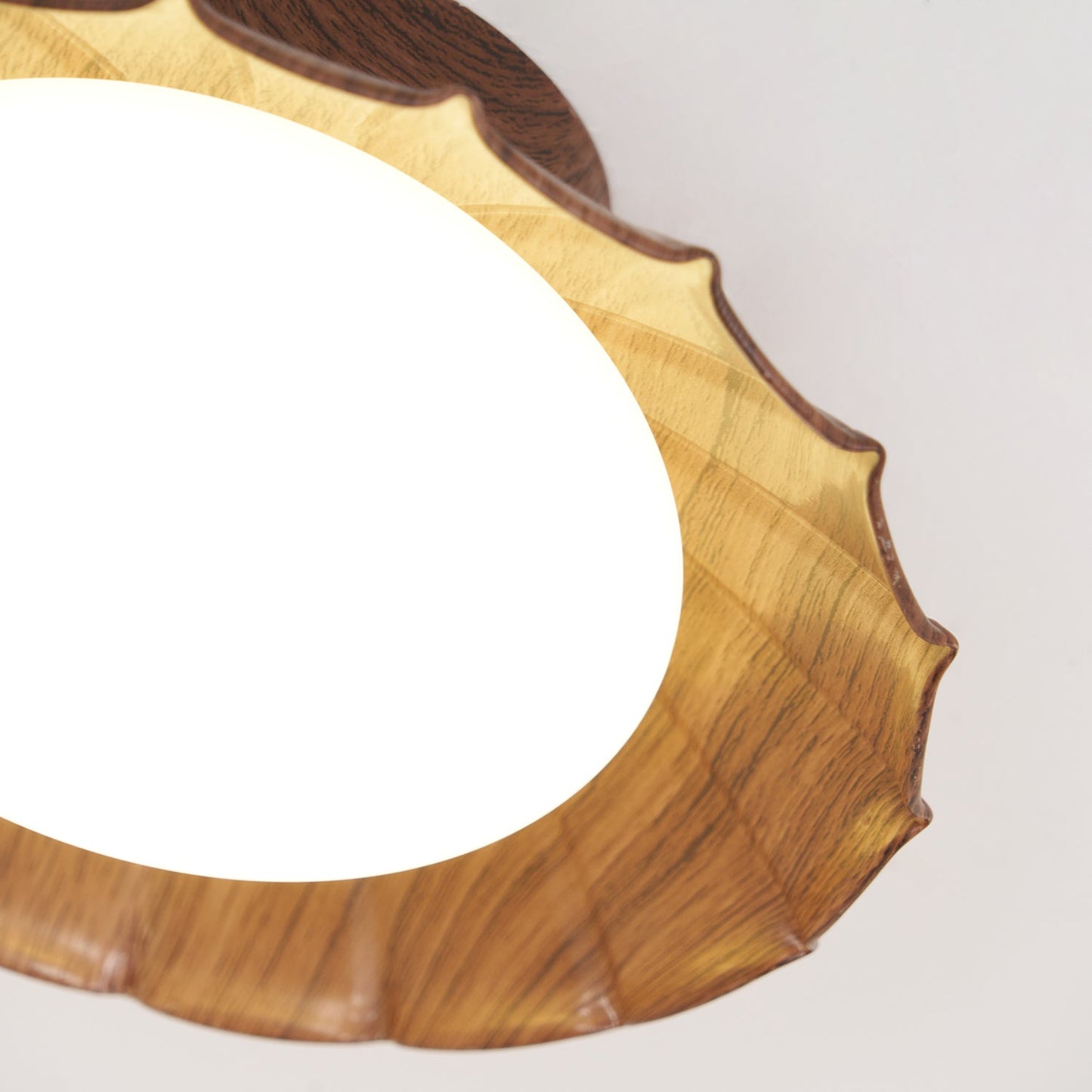Plafonnier LED Nephele, 25cm, Blanc Chaud, Bois ou Beige