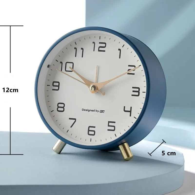 Horloge de Table Silencieuse au Style Scandinave Moderne