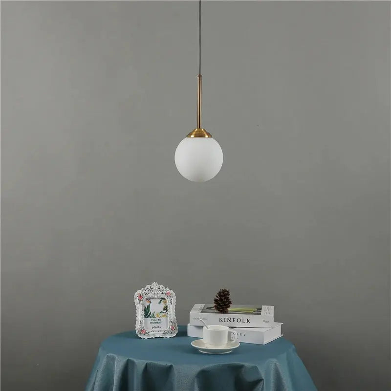 Suspension Boule en Verre Moderne, Hauteur Réglable
