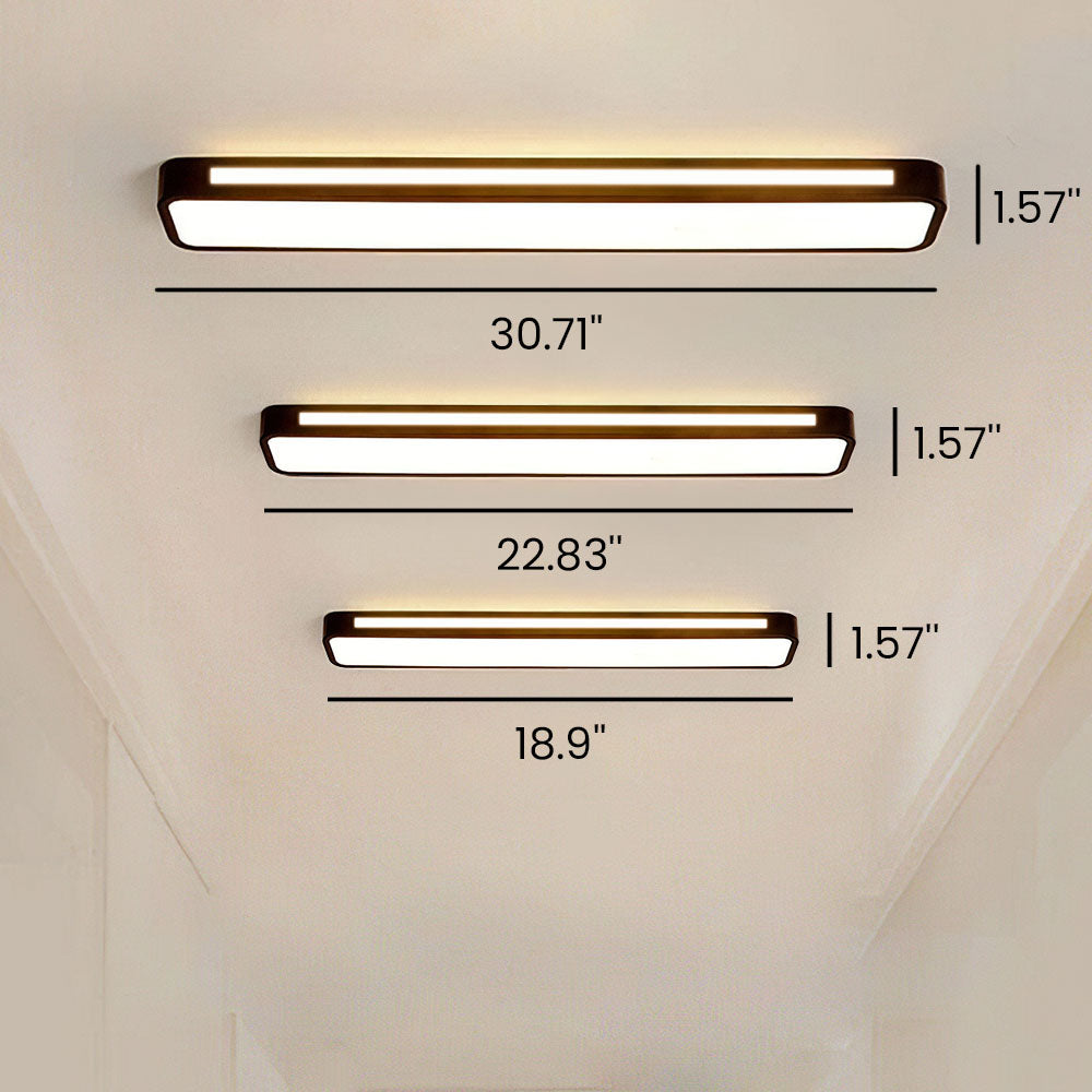 Plafonnier LED Long Minimaliste Nordique Salon/Chambre