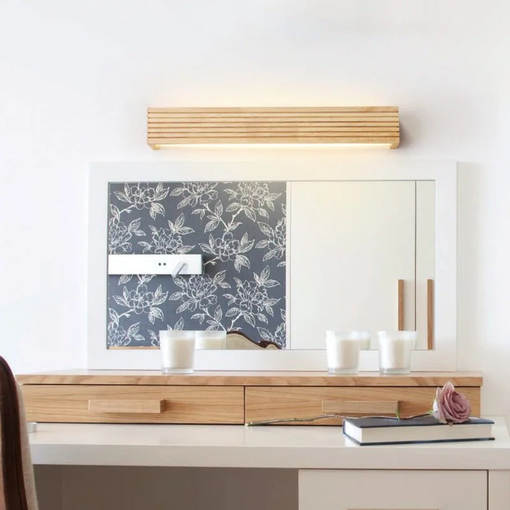 Applique Murale LED Bois Design Nordique Salle de Bain