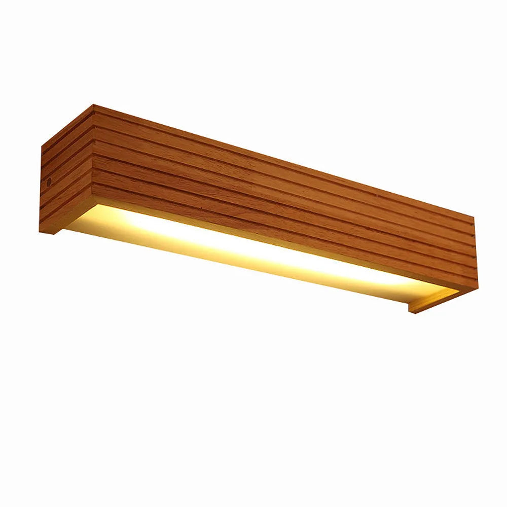 Applique Murale LED Bois Design Nordique Salle de Bain