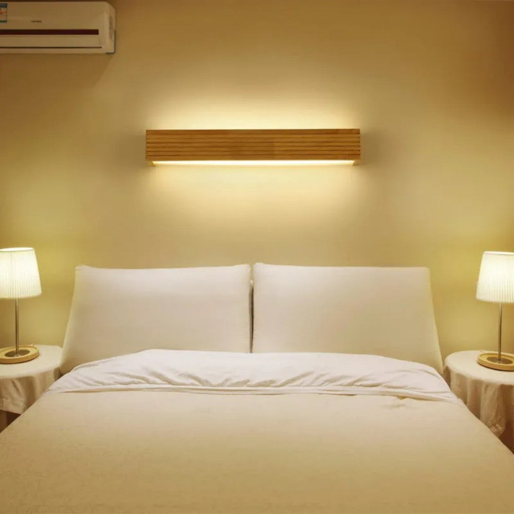 Applique Murale LED Bois Design Nordique Salle de Bain