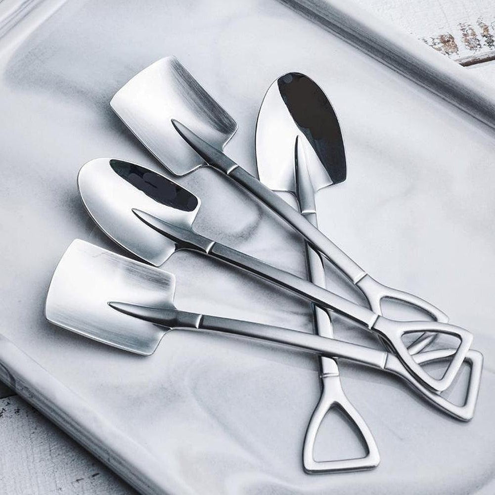 Ensemble de Cuillères Élégantes en Acier Inoxydable – Design Moderne pour Café, Thé et Desserts