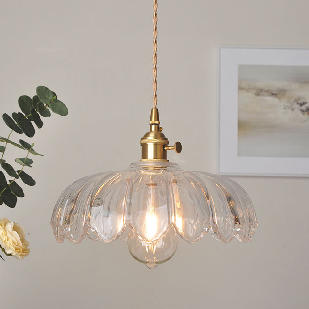 Suspension Vintage Émaillée à Motif Floral | Charme Rétro et Élégance