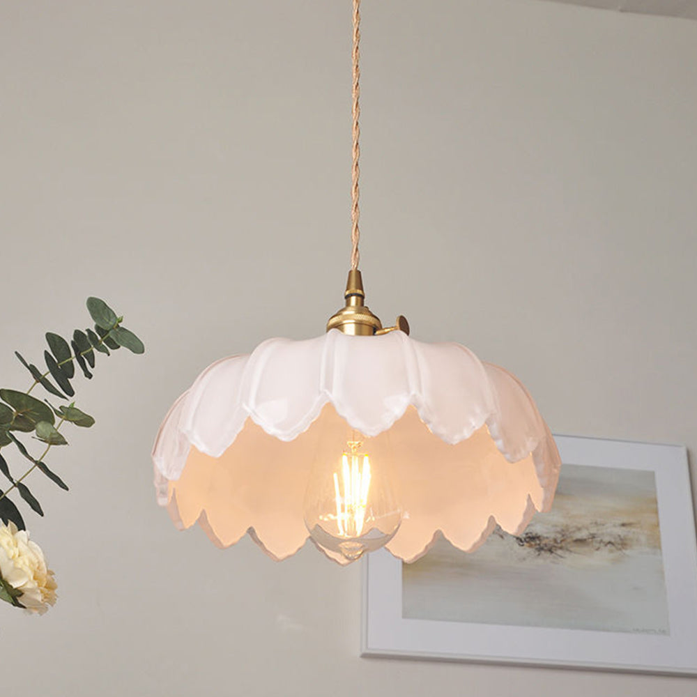 Suspension Vintage Émaillée à Motif Floral | Charme Rétro et Élégance