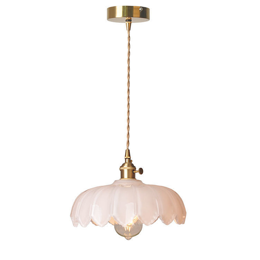 Suspension Vintage Émaillée à Motif Floral | Charme Rétro et Élégance