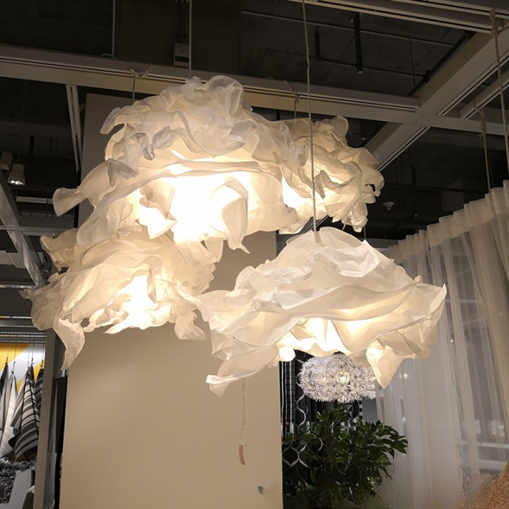 Suspension Nuage Scandinave en Papier Parchment