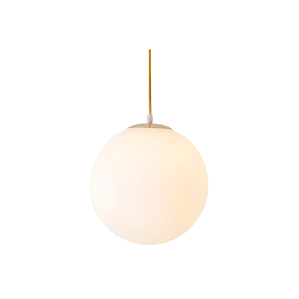 Suspension Globe Nordique en Verre Opalin