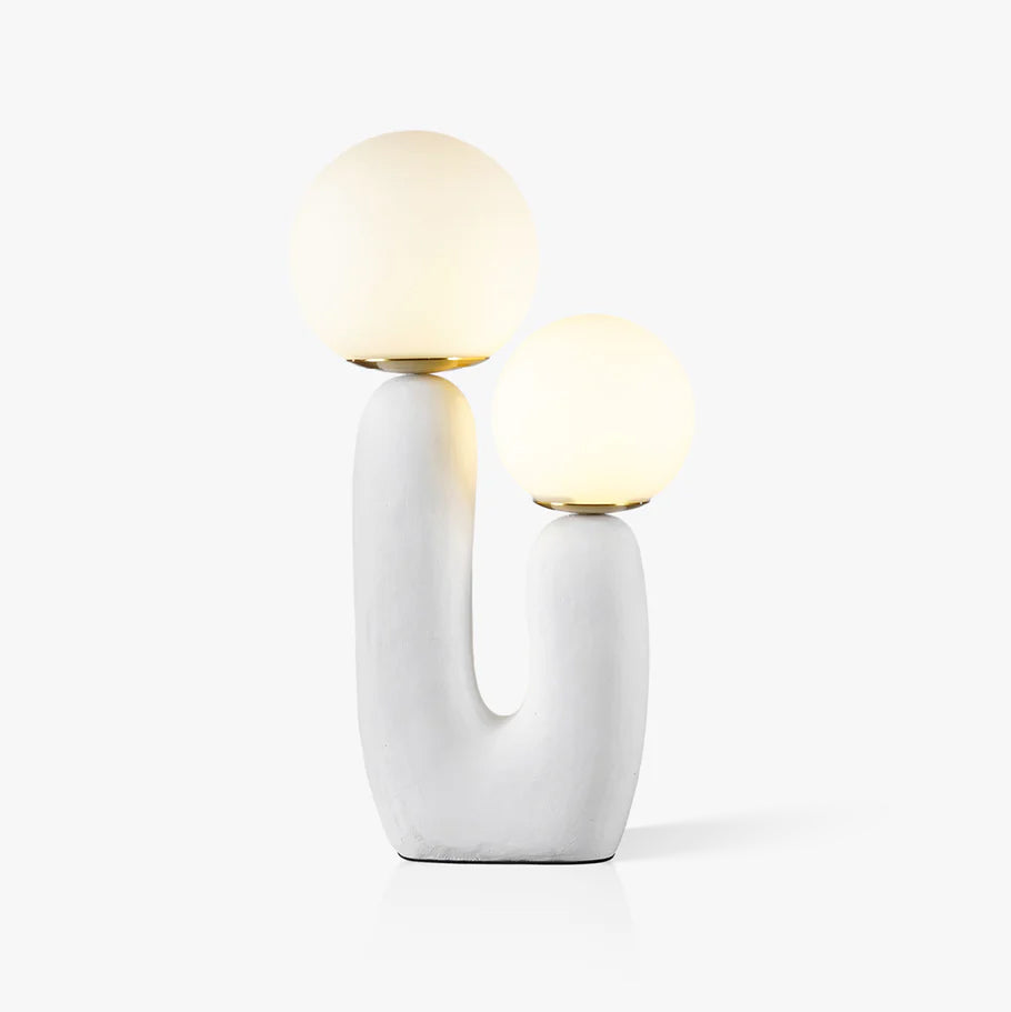 Lampe de Table Oo Rough – Résine, Verre, Design Organique