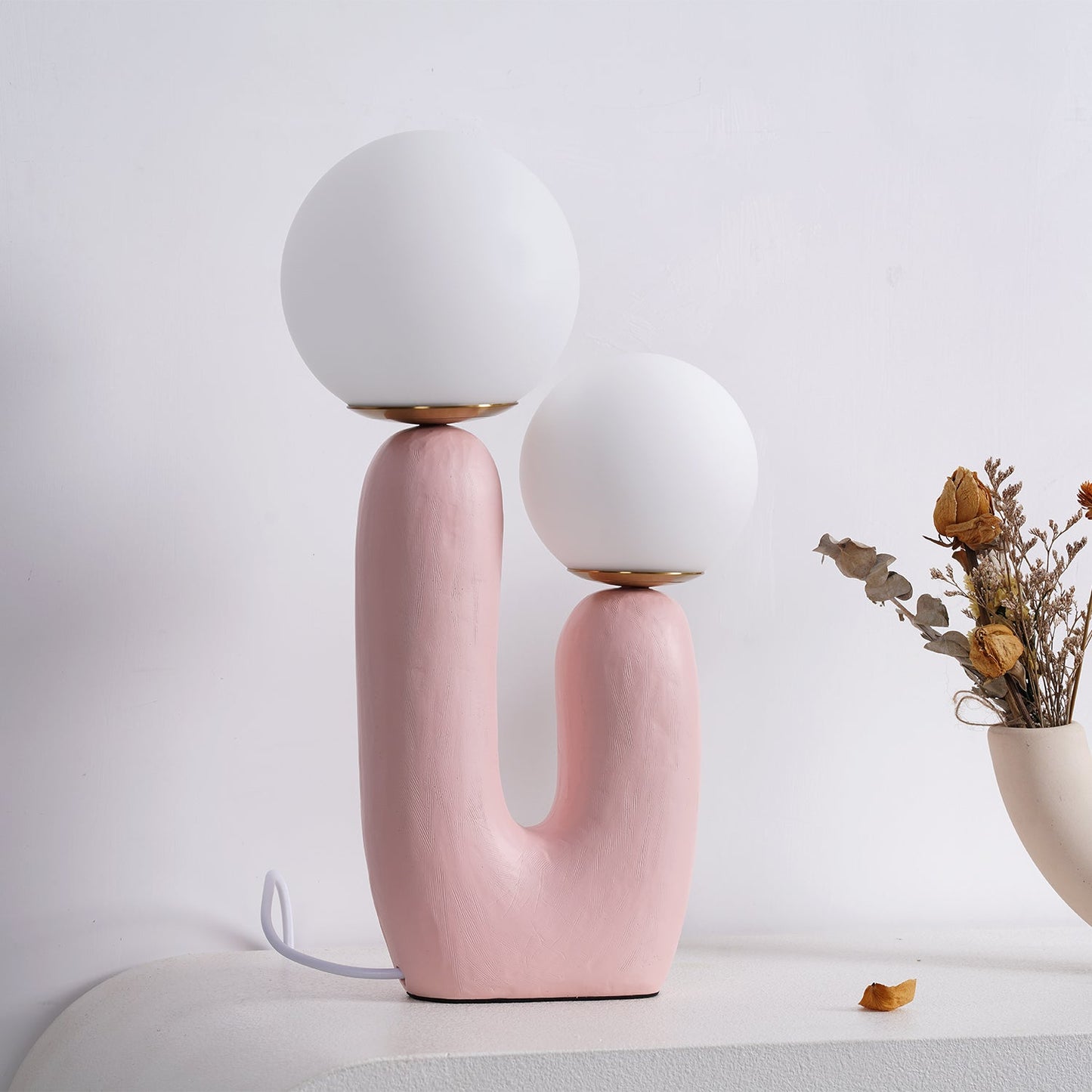 Lampe de Table Oo Rough – Résine, Verre, Design Organique