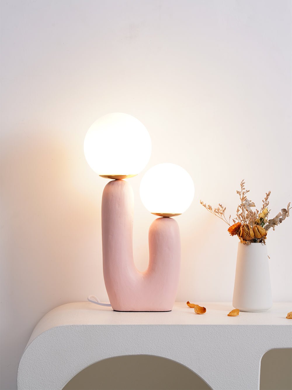 Lampe de Table Oo Rough – Résine, Verre, Design Organique