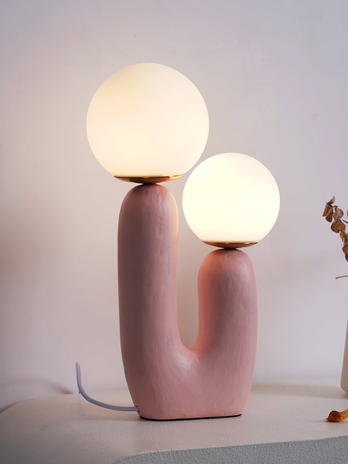 Lampe de Table Oo Rough – Résine, Verre, Design Organique