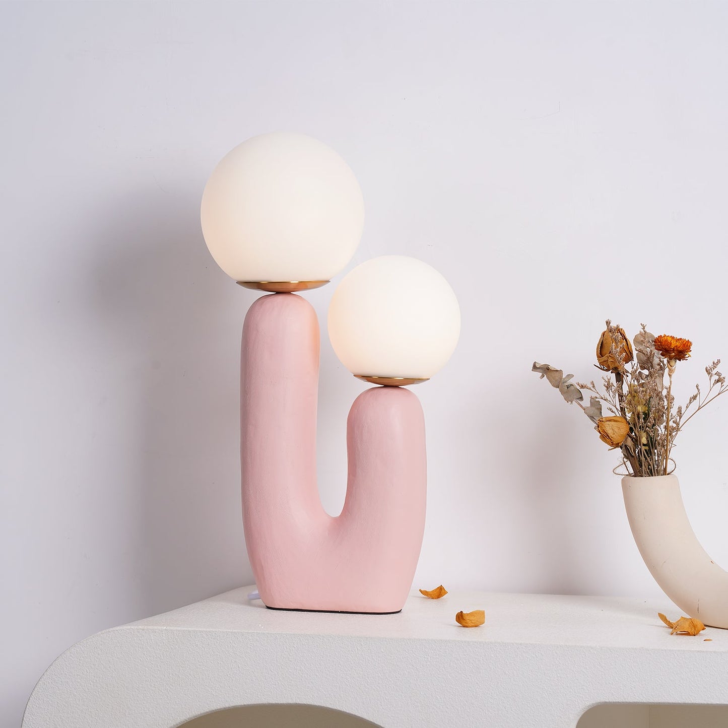 Lampe de Table Oo Rough – Résine, Verre, Design Organique
