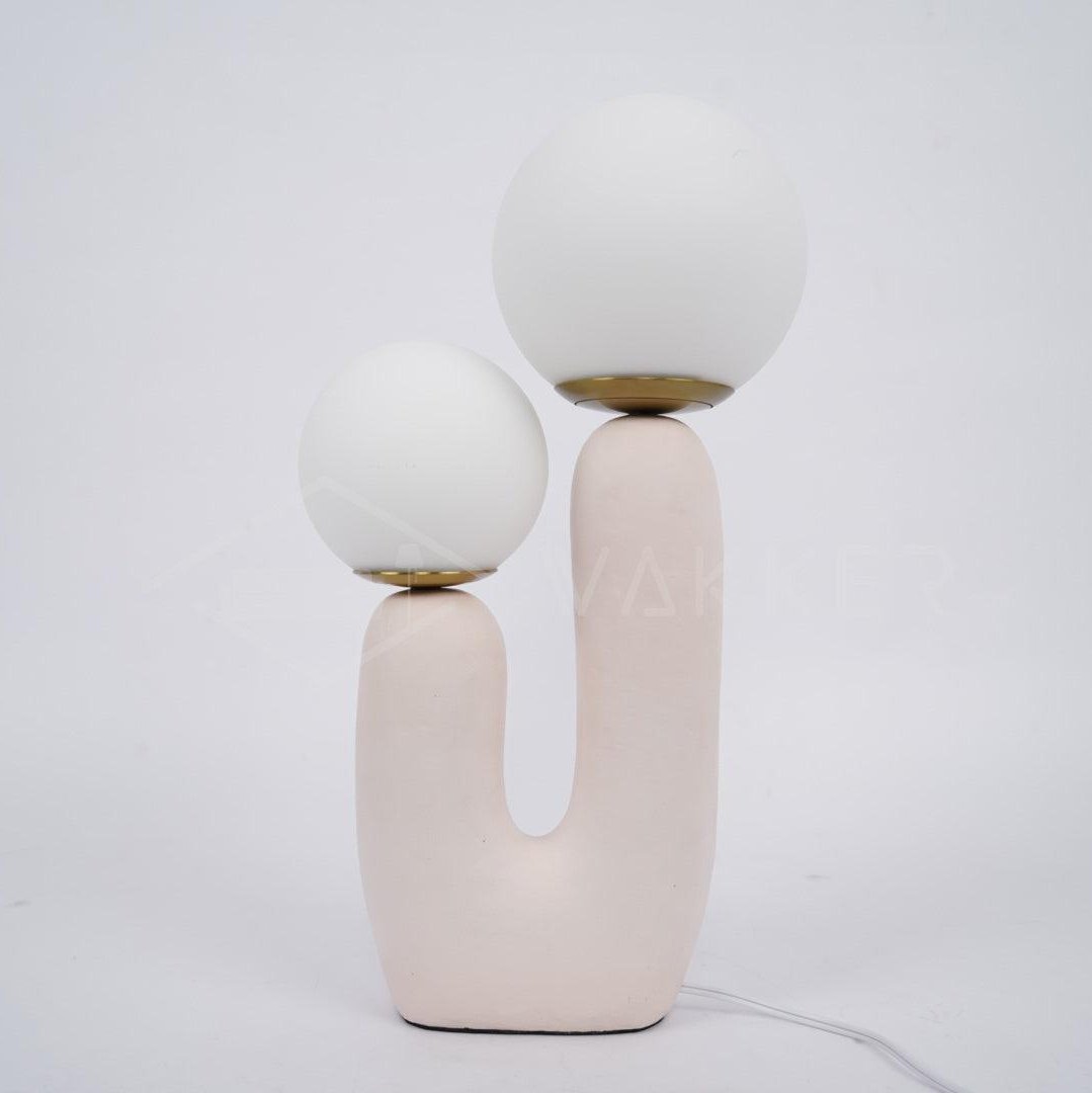 Lampe de Table Oo Rough – Résine, Verre, Design Organique