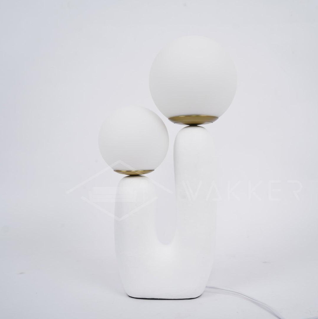 Lampe de Table Oo Rough – Résine, Verre, Design Organique