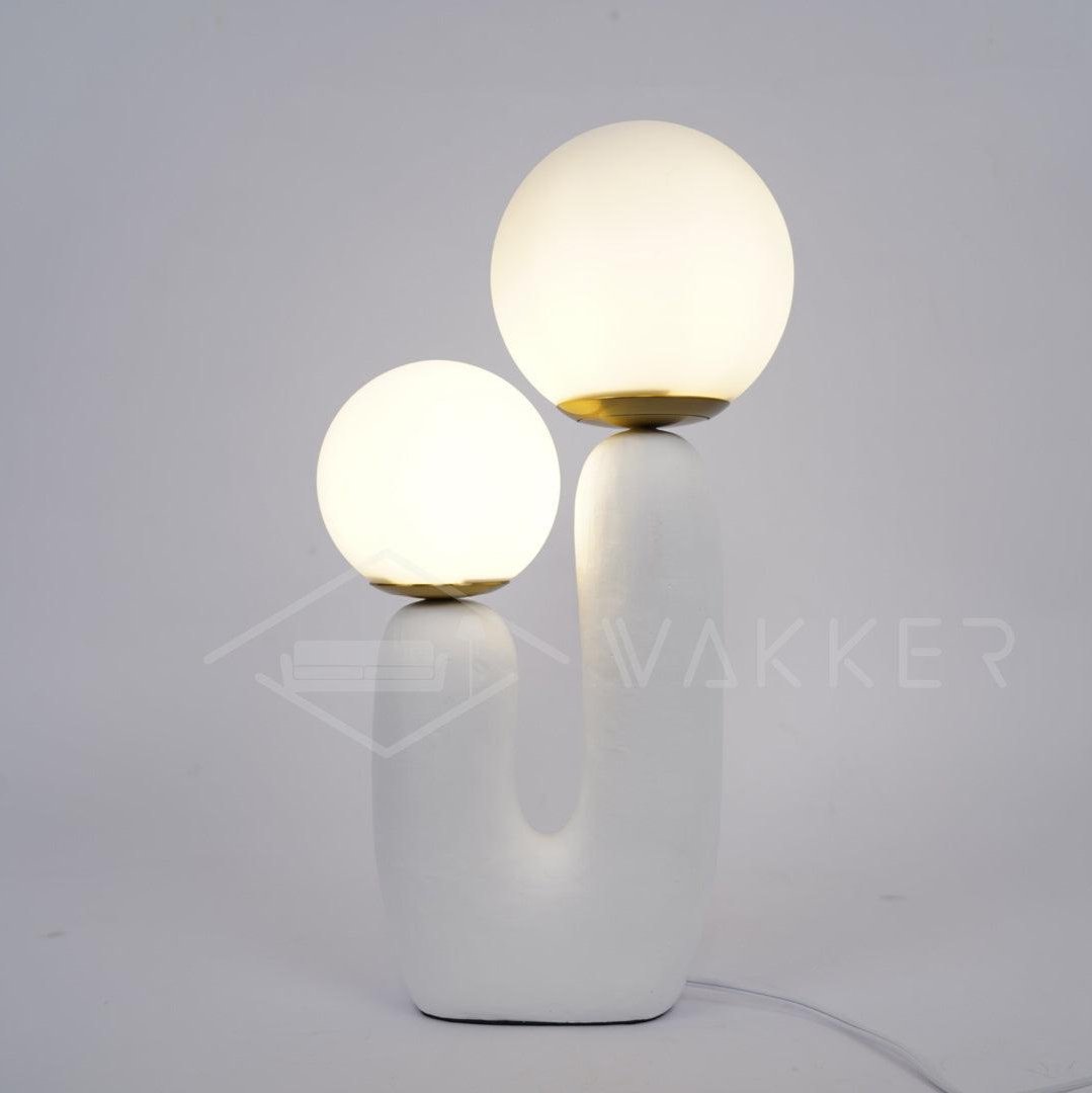 Lampe de Table Oo Rough – Résine, Verre, Design Organique