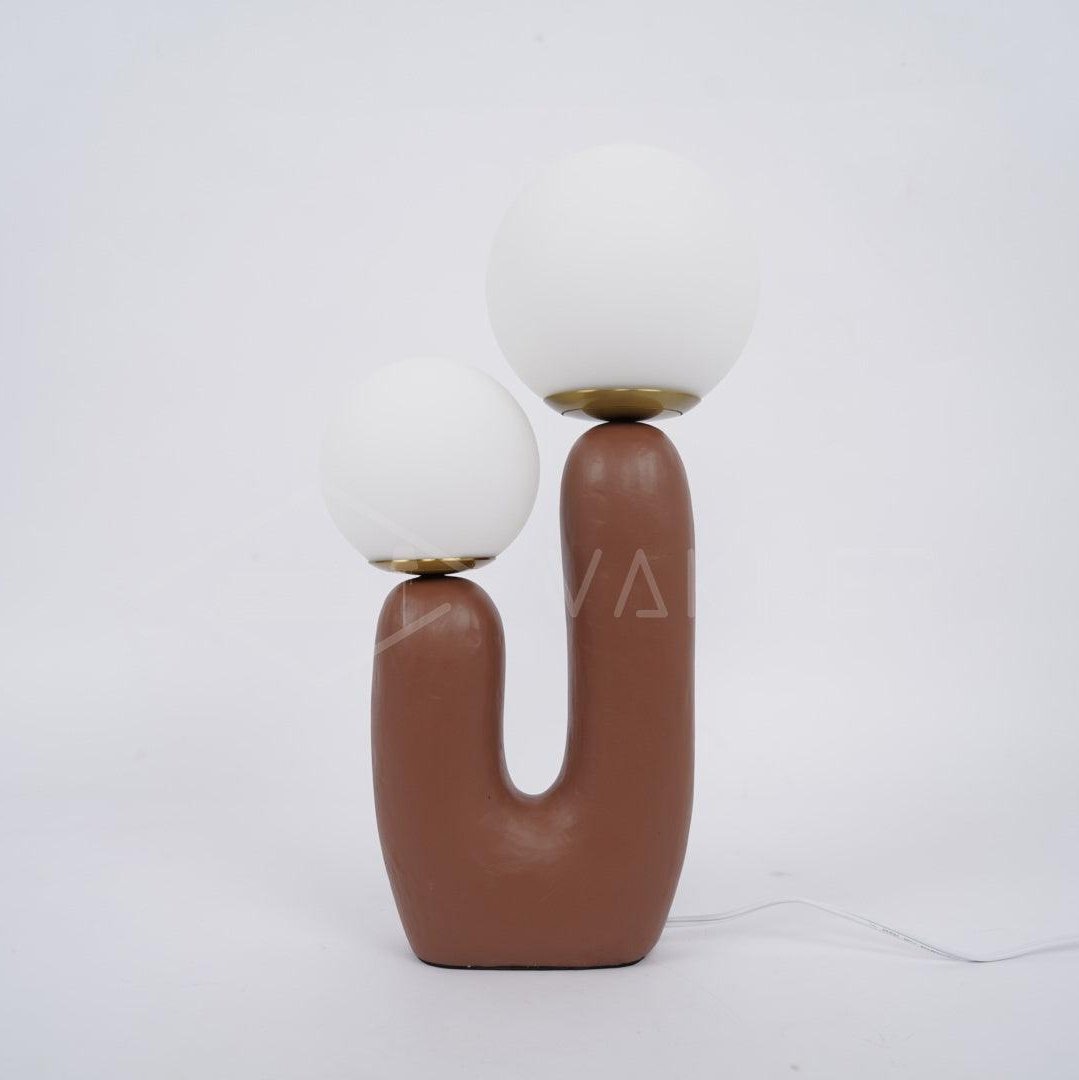 Lampe de Table Oo Rough – Résine, Verre, Design Organique