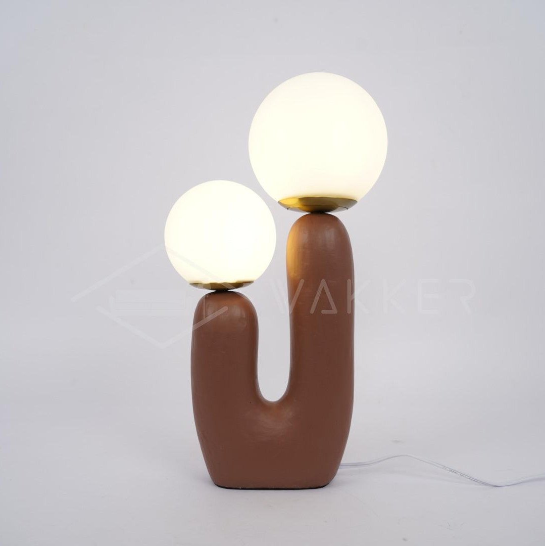 Lampe de Table Oo Rough – Résine, Verre, Design Organique