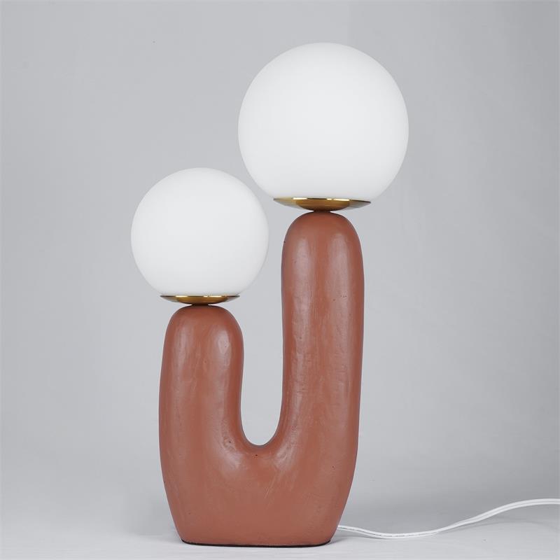 Lampe de Table Oo Rough – Résine, Verre, Design Organique
