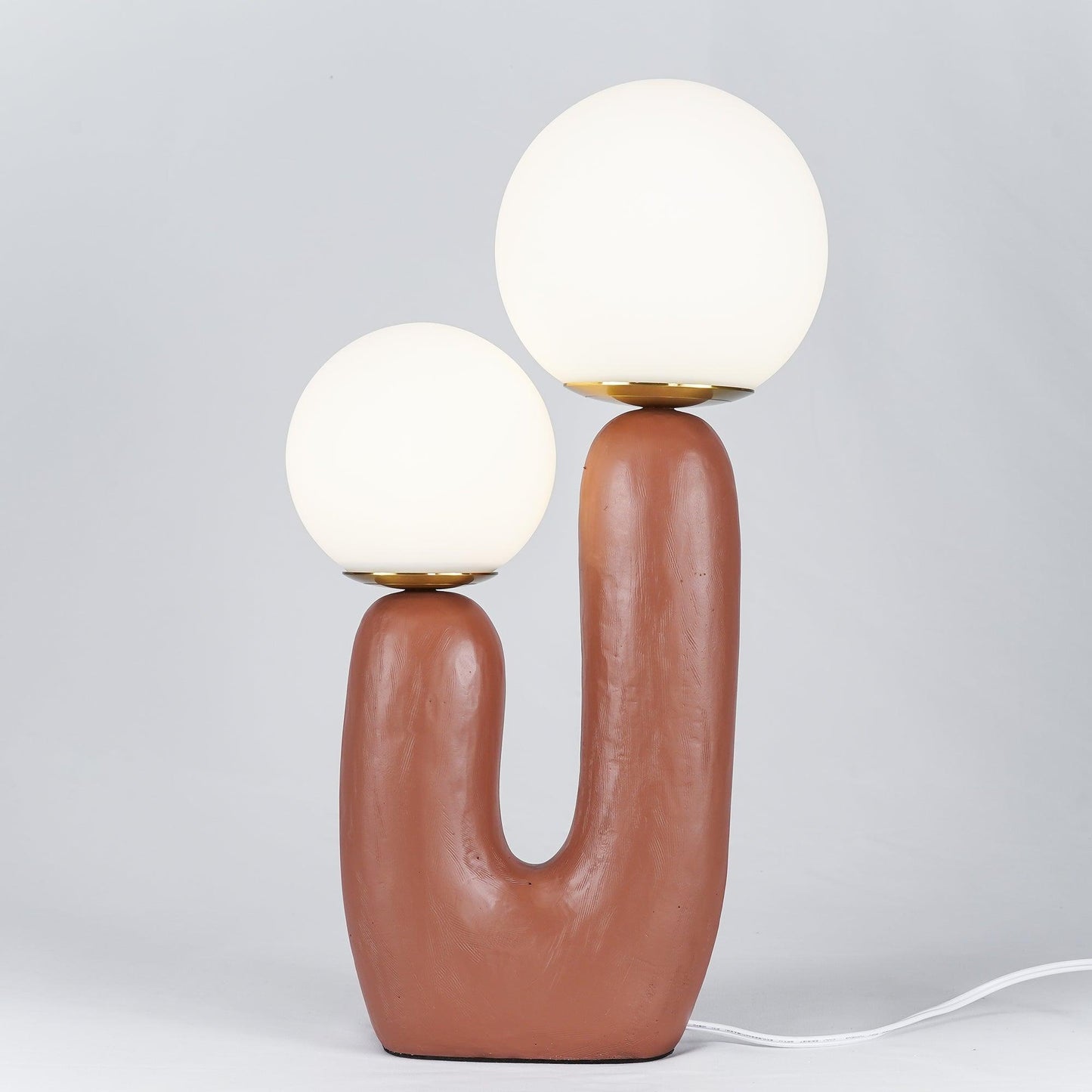 Lampe de Table Oo Rough – Résine, Verre, Design Organique
