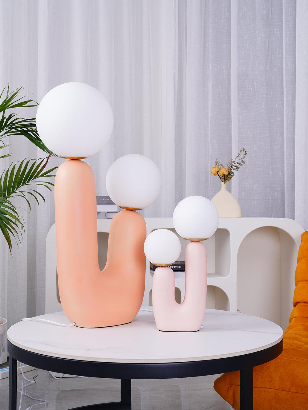 Lampe de Table Oo Rough – Résine, Verre, Design Organique
