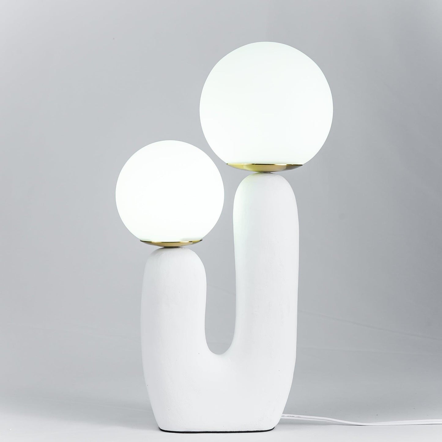 Lampe de Table Oo Rough – Résine, Verre, Design Organique