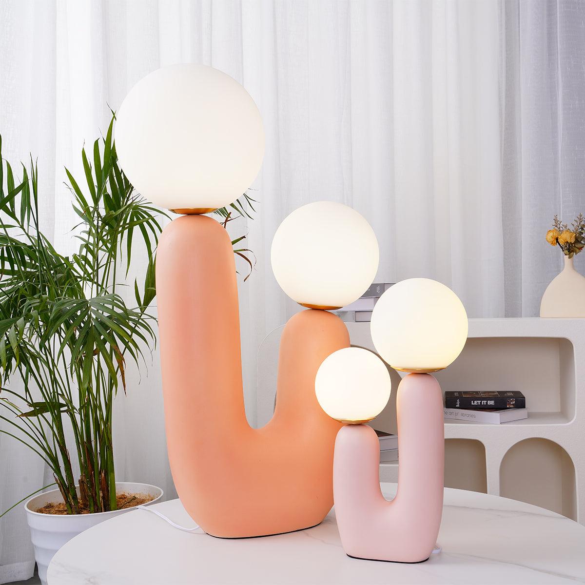 Lampe de Table Oo Rough – Résine, Verre, Design Organique