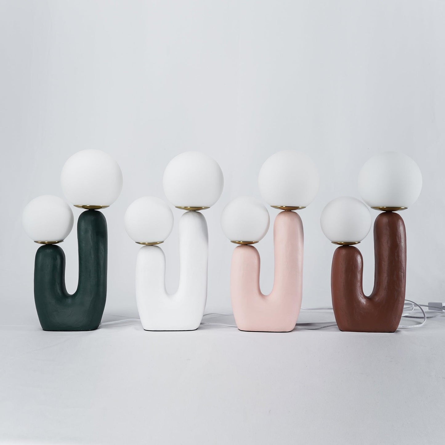 Lampe de Table Oo Rough – Résine, Verre, Design Organique