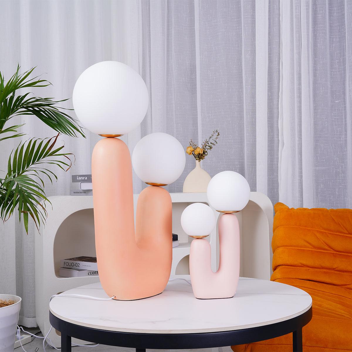Lampe de Table Oo Rough – Résine, Verre, Design Organique