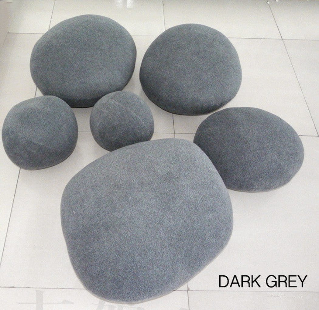 Pebble Stone – Housses de Coussin Effet Galet (Lot de 6)