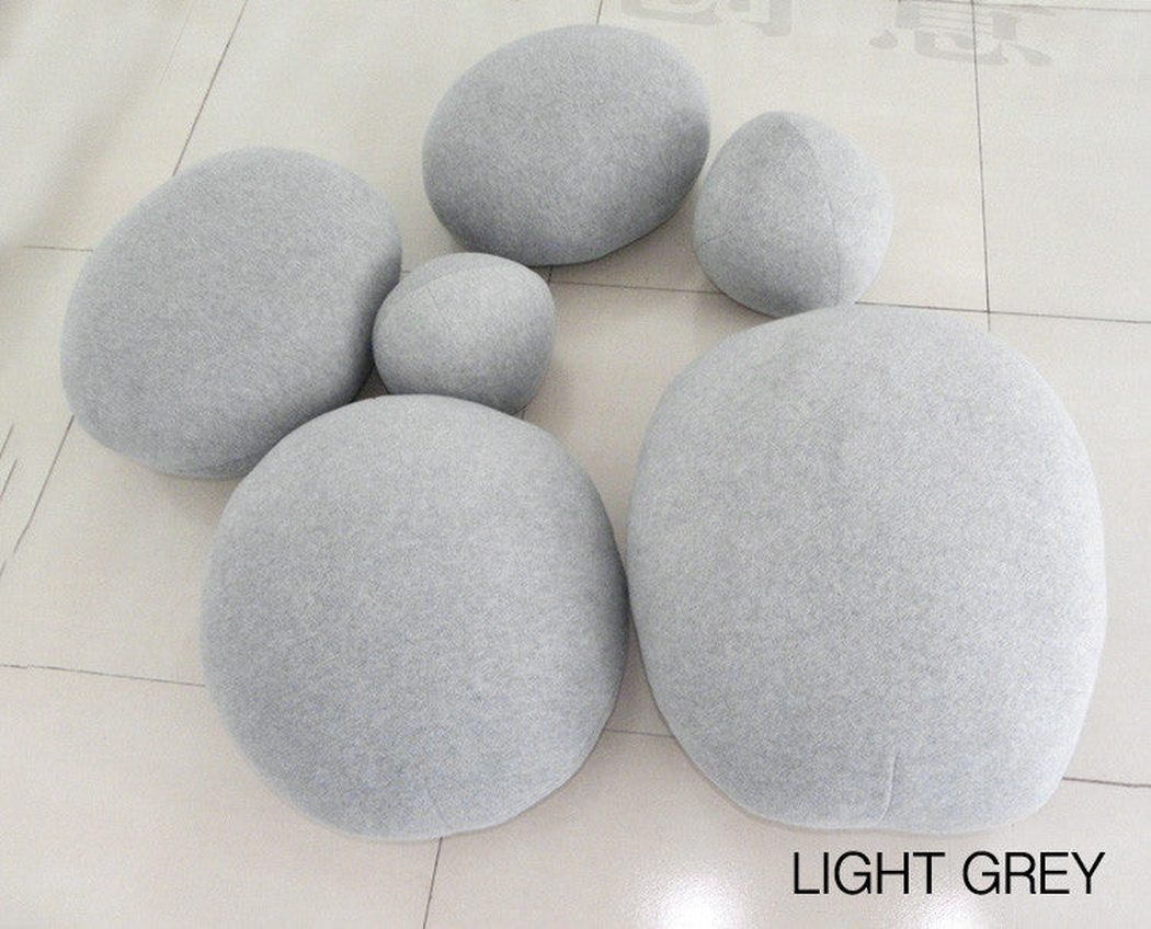 Pebble Stone – Housses de Coussin Effet Galet (Lot de 6)