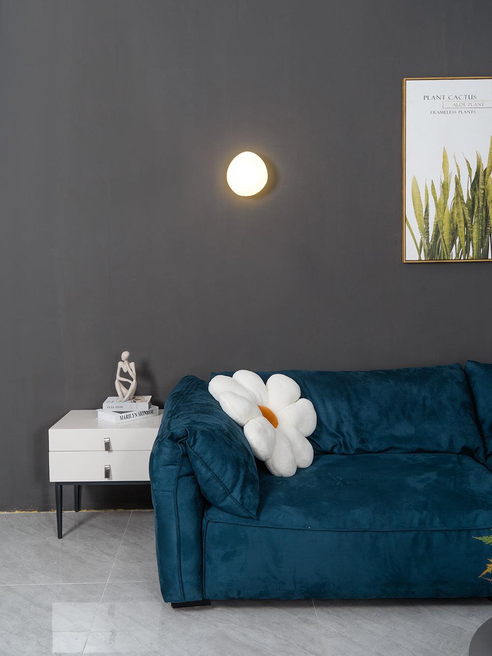 Applique Murale en Verre Soufflé – Style Pierre Sculptée
