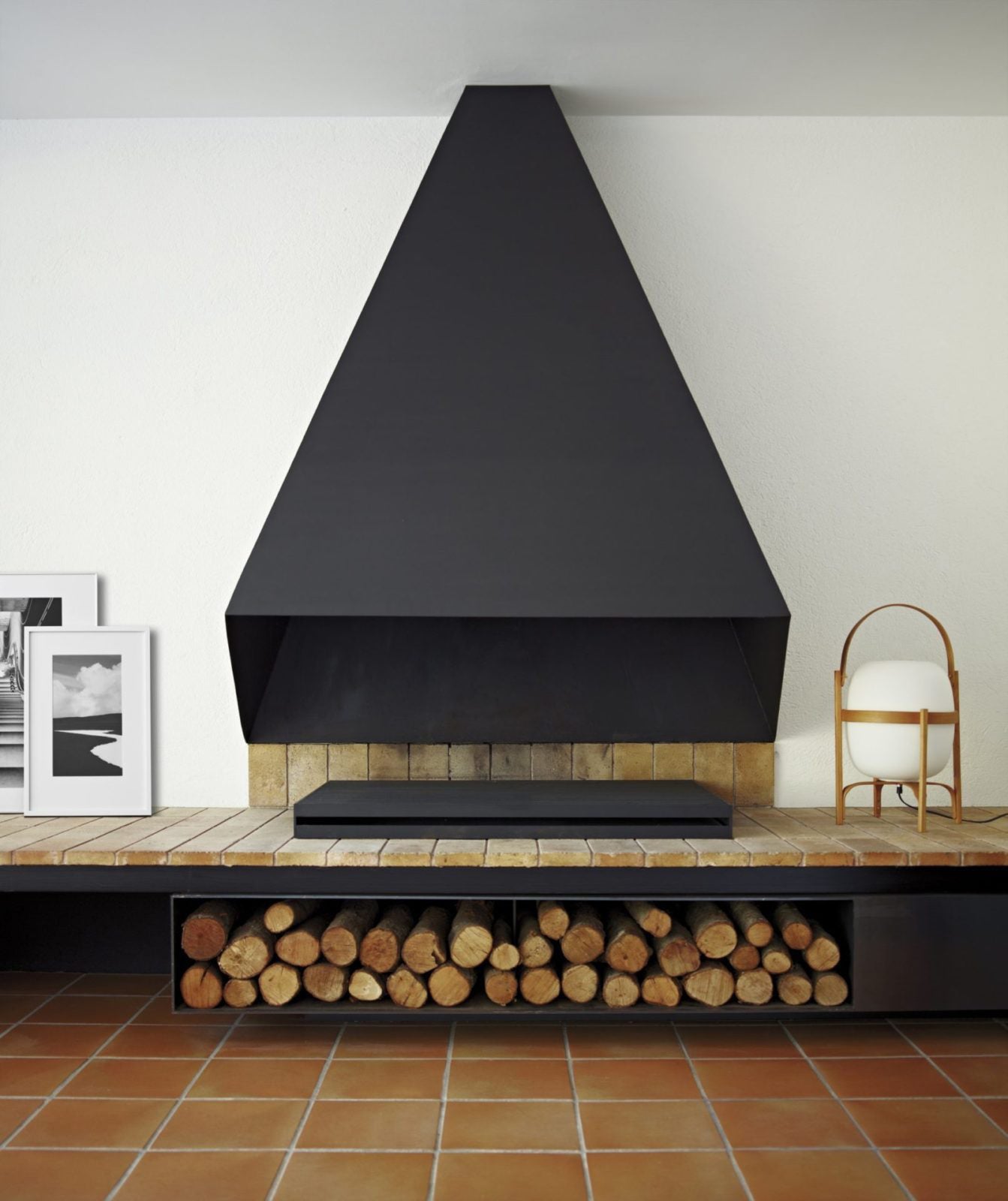 Lampe Nomade en Verre et Bois, Style Lanterne